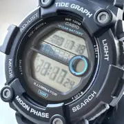 Casio Men's Solar-Powered Digital Watch with Black Band - WS-1300H-1AVCF