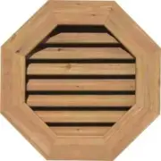 19 in. x 19 in. Octagon Unfinished Smooth Western Red Cedar Wood Paintable Gable