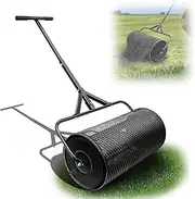 Compost Spreader, Lawn and Garden Peat Moss Roller with Adjustable Handle for Fertilizer, Topsoil, Planting, Seeding, Lawn, Garden and Yard