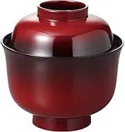 Yamashita Crafts 789126272 Soup Bowl, Vermilion 3.2 Feather Bowl, 3.9 x 3.8 inches (10 x 9.6 cm)