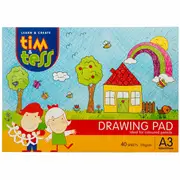 Tim & Tess A3 Drawing Pad-White (40 Sheets)