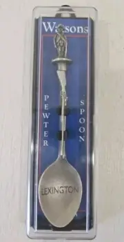 Watsons Vintage Pewter Spoon Lexington Inscribed NIB- Collectors