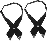 [WOFASHPURET] Men's and Women's Bow Tie Set Adjustable Cross Bowtie School Uniform Bow Tie Stylish