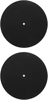 Milisten 2 x Record Mats 20cm Record Pads Record Covers Silicone Audio Player Mats for Home Shop Use 20x20cm