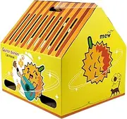 Cat Scratcher Lounge Durable Furniture Protector for Indoor Cats Cat Scratching Board Cat Scratching Bed Cat Scratching, Yellow Durian House, Cat Tashan House