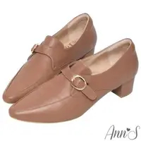 在飛比找森森購物網優惠-Ann’S手工製作頂級綿羊皮氣質金扣低跟踝靴-棕