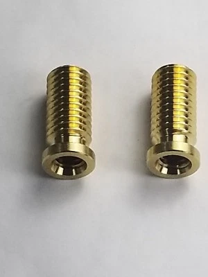 (2) Brass Insert - 5/16 - 14 Threaded Pool Cue Shaft Inserts