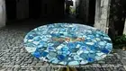 36" Blue Agate Stone Coffee Table Handmade Gemstone Modern Arts Console Bar Desk