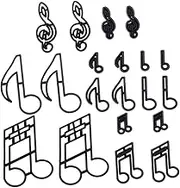 FUNOMOCYA 20pcs Musical Notes Fondant Silicone Mould for Cake Decorating Cookie and Dessert Baking Classic Baking Tool for Music Lovers