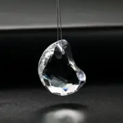 Suncatcher Crystal Faceted Fengshui Glass Prism 5PC Moon Chandelier Pendant
