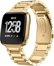 Stainless Steel Band for Fitbit Versa/Versa 2/Versa lite Strap Wrist Bracelet Watch Band Belt for Fitbit Watch Accessories