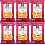 Quaker Rice Crisps SWEET & SPICY CHILI Bag Snacks Chips (6 Pack) 3oz