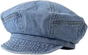 [Fiocias] Flat Capper for Women's Comfortable Berets Denim in Fashion for Outdoor Sports Picnics