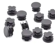 Chair Feet for 1" OD Tubing Legs Chair Glides Non Marring LDPE Black