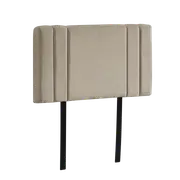 Linen Fabric Single Bed Deluxe Headboard Bedhead - Beige