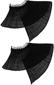 [MOBUTOFU] 1 Pair Chiffon Lace Wrist Cuffs for Women Fashion Arm Sleeves Wrist Straps Decorative Shirt Cuffs Detachable Clothing Accessories