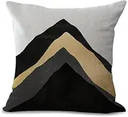 Cushion covers Cushion Covers 45 x 45cm Dark Blue Gold Cushion Covers Invisible Zipper Sofa Cushions Outdoor Cushions Garden Cushions Decorative Pillows Square Pillow Covers(Black Grey Geometry,(60x60