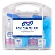 PURELL Body Fluid Spill Kit in Clam Shell Carrier, 2 Spill Kit Uses per Clamshel