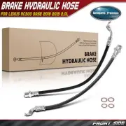 2x Front Left & Right Brake Hydraulic Hose for Lexus RC300 Base 2018 2019 2.0L (for: Lexus)