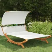 Stylish Garden Hammock With Shade Canopy Hanging Chair Sunbed Wooden Stand 165cm