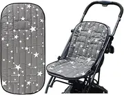 Universal Stroller Seat Cushion Reversible Baby Stroller Seat Liner Soft Breathable Newborn Toddler Car Seat Insert Mat Thick Cotton Seat Pad Cover Infant Carriage Cushion Pad for Car Seat Pram Buggy