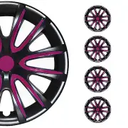 16" Wheel Covers Hubcaps for Hyundai Sonata Black Violet Gloss