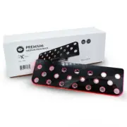 20 Hole Premium Medium Frag Rack (3/4" Glass) Pink w/Frag Lock & Reinforced Magn