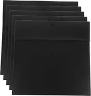 FOYTOKI 5pcs A4 File Folders Snap Button Document Holders for School Office File Storage Bags Document Folder for Receipts