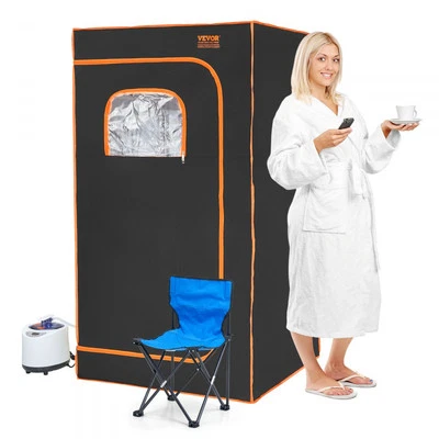 Portable Steam Sauna Tent 1000W Personal Full Size Home Sauna with Chair