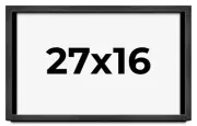 27x16 Shadow Box Frame Grey Charcoal Black | 0.875 Inches Deep | Wood Shadowbox