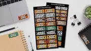 Natural Patterns Series Personalised Name Label for Kids