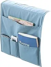 Derwrtup Armrest Organizer,Couch Storage Organizer | Non-Slip Canvas Arm Chair Caddies with 5 Pockets for Sofa Armrest Storage Living Room Organization