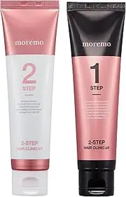 Moremo 2 Step Hair Clinic R 100 ml + 100 ml Two-Stage Hair Treatment Professional Salon Hair Care Enriched at Home 26 Types Proteins Amino Acids Hyaluronic Acid