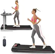 2-in-1 Portable Under-Desk Treadmill - Quiet 2.5HP Motor, LED Display, Remote Speed Control for Office Fitness