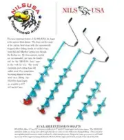 Nils USA UR600 Manual Ice Fishing Auger 6", UR600 Brand New in Box, Value BUY !!