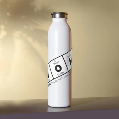 H2O Dihydrogen Monoxide Slim 20oz Water Bottle