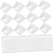HOMSFOU 20pcs Ultra Thin PVC Magnifier Bookmark Page Magnifying for Reading Magnifying for Books Newspapers Maps More for Seniors and Detailed Viewing