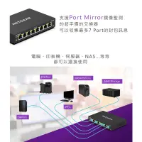 在飛比找蝦皮購物優惠-NETGEAR GS308 8埠