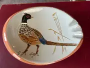 Vintage Stangl Pottery Pheasant Hand Painted Cigar Smoking Tray Trenton NJ MINT
