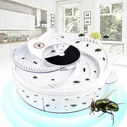 Qualirey Electric Fly Trap Pest Device Gnat Flying Insect Automatic Indoor Catcher Control Traps Reject Repellents Tools for Patios Ranch (1 Pcs)