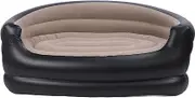 Inflatable Chair, PVC and Velvet Water Proof Inflatable Couch, Portable Blow Up Couch, Air Mattress Inflatable Sofa, Camping Chair, Portable Air Sofa for Living Room Bedroom