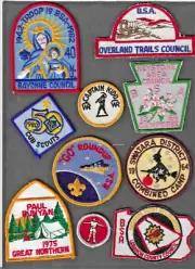 Lot of 10 Vintage BSA patches Bayonne Council Keystone Camporee etc (Group C)