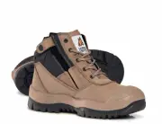 Mongrel 461060 Zipsider Work Boots Scuff Cap Men Safety Shoes Steel Toe in Stone