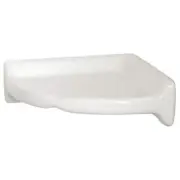 8.5 in. W Ceramic Wall Mounted Corner Shower Shelf Tile in White