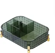 Pastoralist Makeup Organizer Countertop Wide Opening Skincare Organizers Compartmentalized Makeup Organizer for Vanity with Removable Bezel Cosmetic for Women Girls Dark Green, Vanity