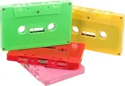Tofficu Retro Cassette Tape Decor 4pcs Blank Cassette Tapes Wall Art Industrial Rustic Style