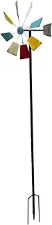 ＡＷＨＡＯ Wind Spinner with Stake Outdoor Metal Windmill Garden Decoration Wind Sculpture for Park