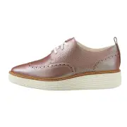 Cole Haan Womens ØG Platform Wingtip Oxford Sneaker US 7 EU38 Purple Leather NIB