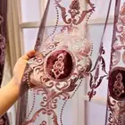 European Embroidery Curtain Mesh Tulle Voile Fabric Lace Sheer Drape Window