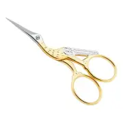 ALPEN HANDMADE PROFESSIONAL EMBROIDERY STORK SCISSORS 3.5" GOLD PLATED